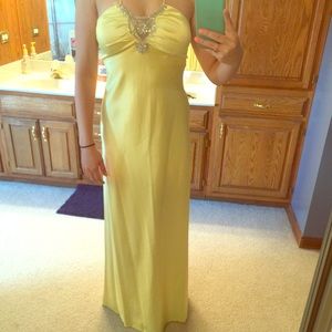 Yellow Satin Gown