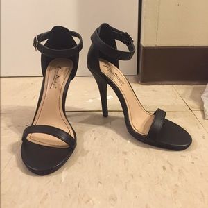 Black Ankle Strappy Heels