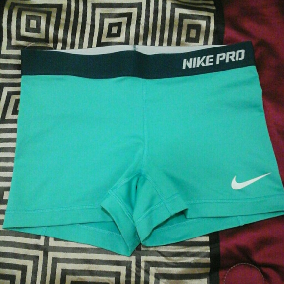 Light green Nike Pro shorts