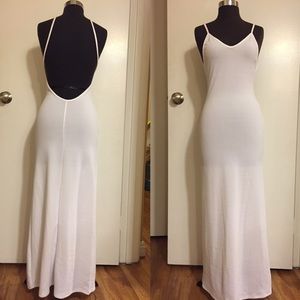 White dress with back out