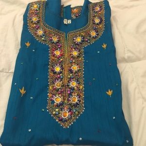 Green Indian beaded dress