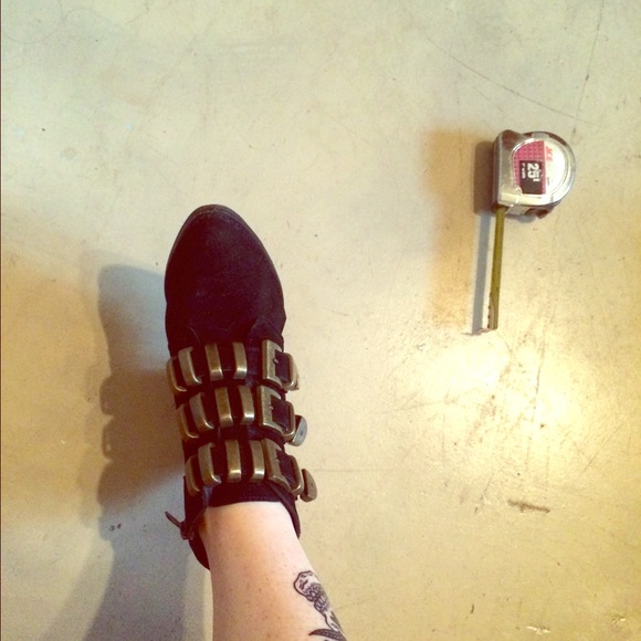 Black Suede Jeffrey Campbell Tripoli Bootie