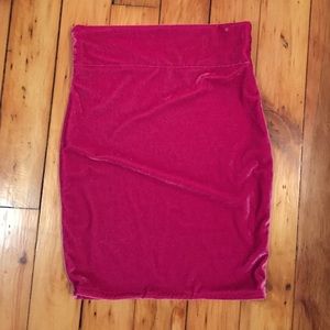 Super cute pink velvet handmade skirt