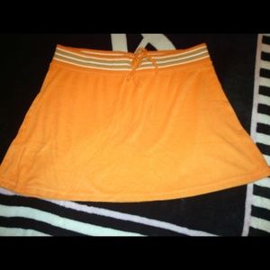 Orange tennis skirt