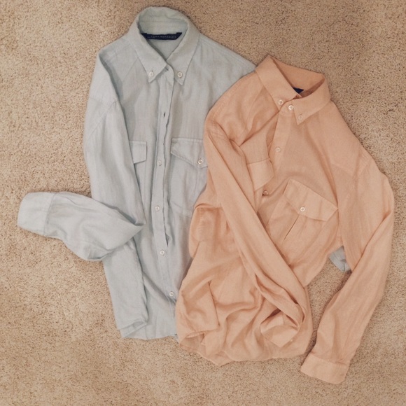 Zara coral shirt