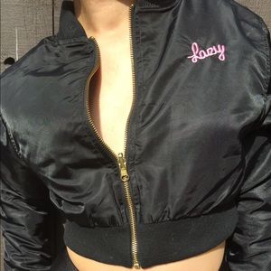 Cropped Bomber Jacket