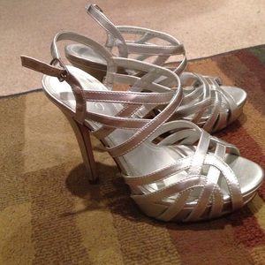 Silver aldo shoes