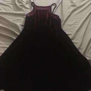 Urban outfitters Maroon velvet dress.