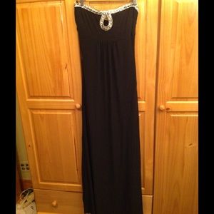 Long black evening dress