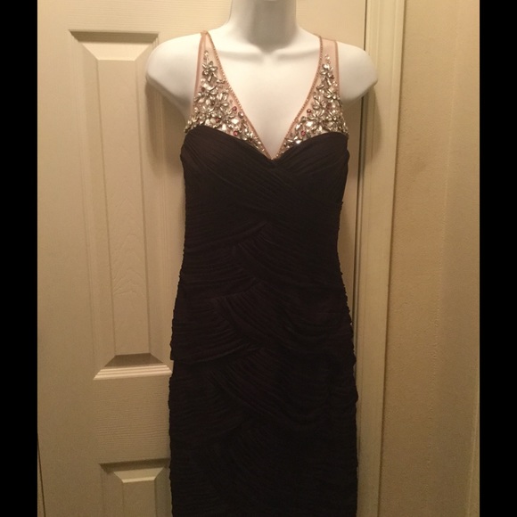 Adrianna Papelll purple if length cocktail dress