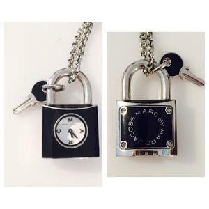 Marc by Marc Jacobs padlock watch necklace
