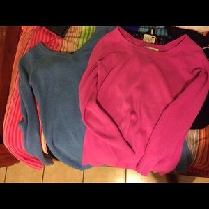 2 thin but warm sweaters