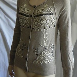 all saints pearly queen tan cardigan