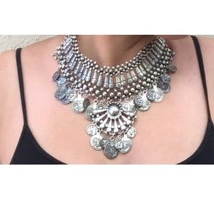Statement coin necklace