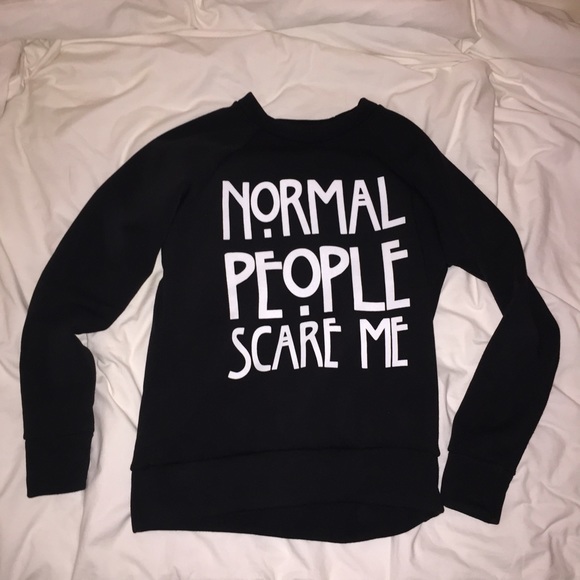 Hot Topic Sweaters - Normal People Scare Me American Horror Story shirt