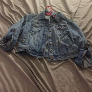 Highway jeans half Jean jacket, 3/4inch sleeves.
