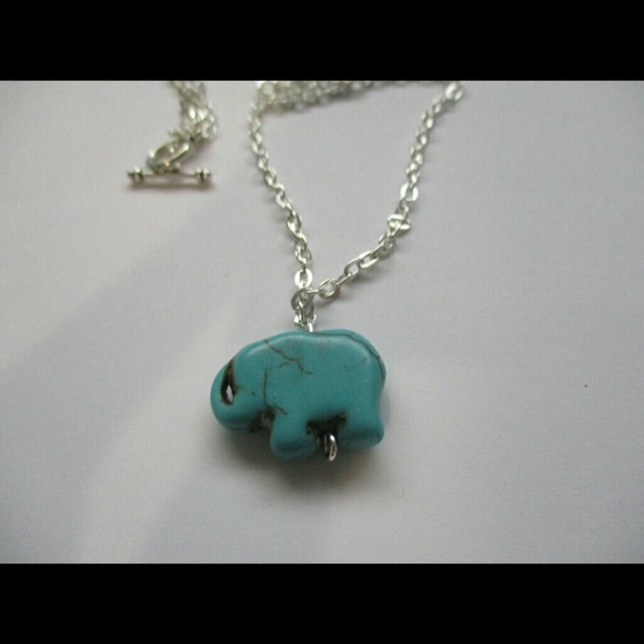 Handmade Turquoise Elephant Necklace