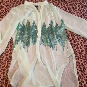 Sheer Blouse with sequins