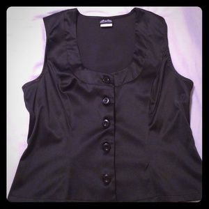 Black shiny tank/vest