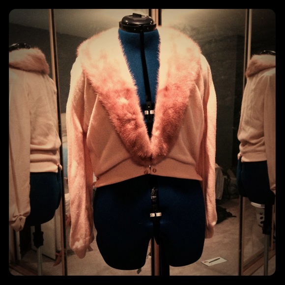 Maurice Bruder cashmere and mink sweater- cream