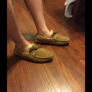 Men's UGG chestnut suede slippers