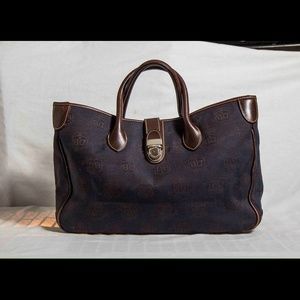 Dooney & Burke, Large Navy/Brown Satchel