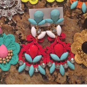 Red handmade earrings