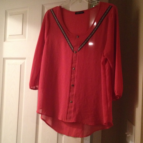 Jella Couture sheer top