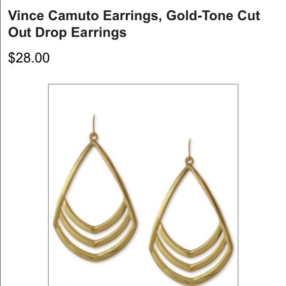 ✨Vince Camuto Gold-Tone Drop Earrings✨ NEW PRICE!