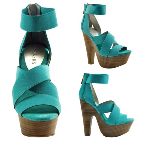 Bakers Turquoise McKinley heels