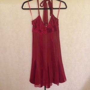 BCBG red halter dress