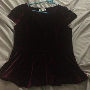 Pretty maroon velvet top