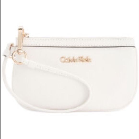 Calvin Klein Saffiano Leather Wristlet