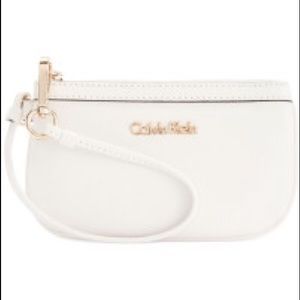 Calvin Klein Saffiano Leather Wristlet