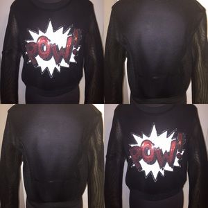 POW mesh sweater