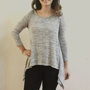 Cha Cha Vente Grey Asymmetrical Sweater