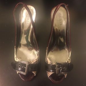 Guess sling back heels