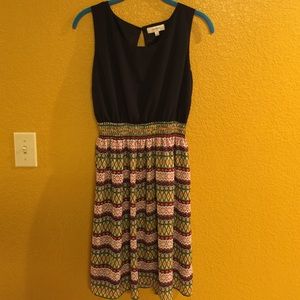 Beautiful Black and Colorful dress.