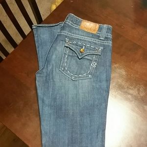 Vigoss Collection Bootcut Rhinestone Jeans