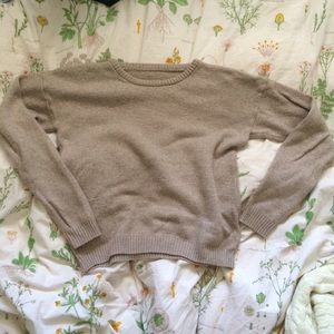 ON HOLD Taupe Italian Wool Sweater