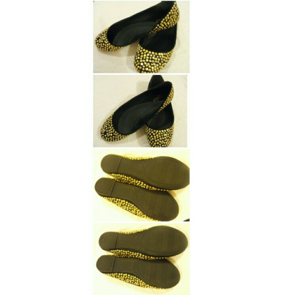 Candie's Shoes - Black gold studded flats