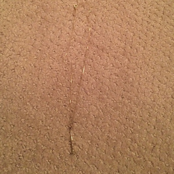 gold coated necklace with clarinet pendant