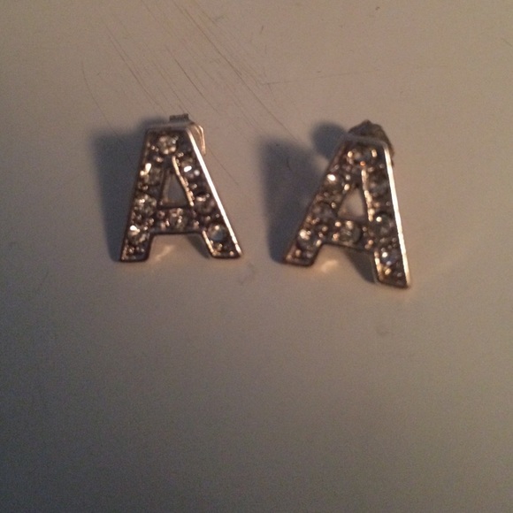 "A" earrings
