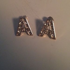 "A" earrings