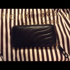 Black leather wallet