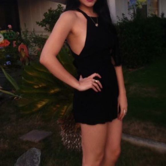 Black halter romper