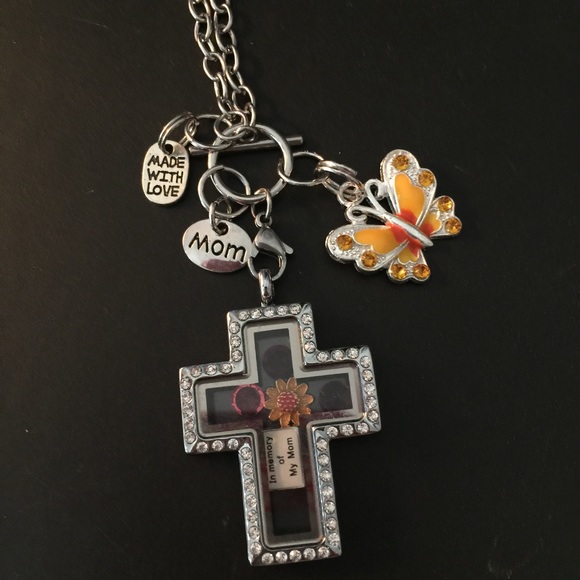 Floating locket cross