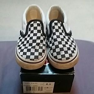 Vans Classic Slip On Checkered Toddler Size 8