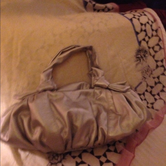 Silver Leather Bag