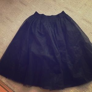 Black tulle skirt